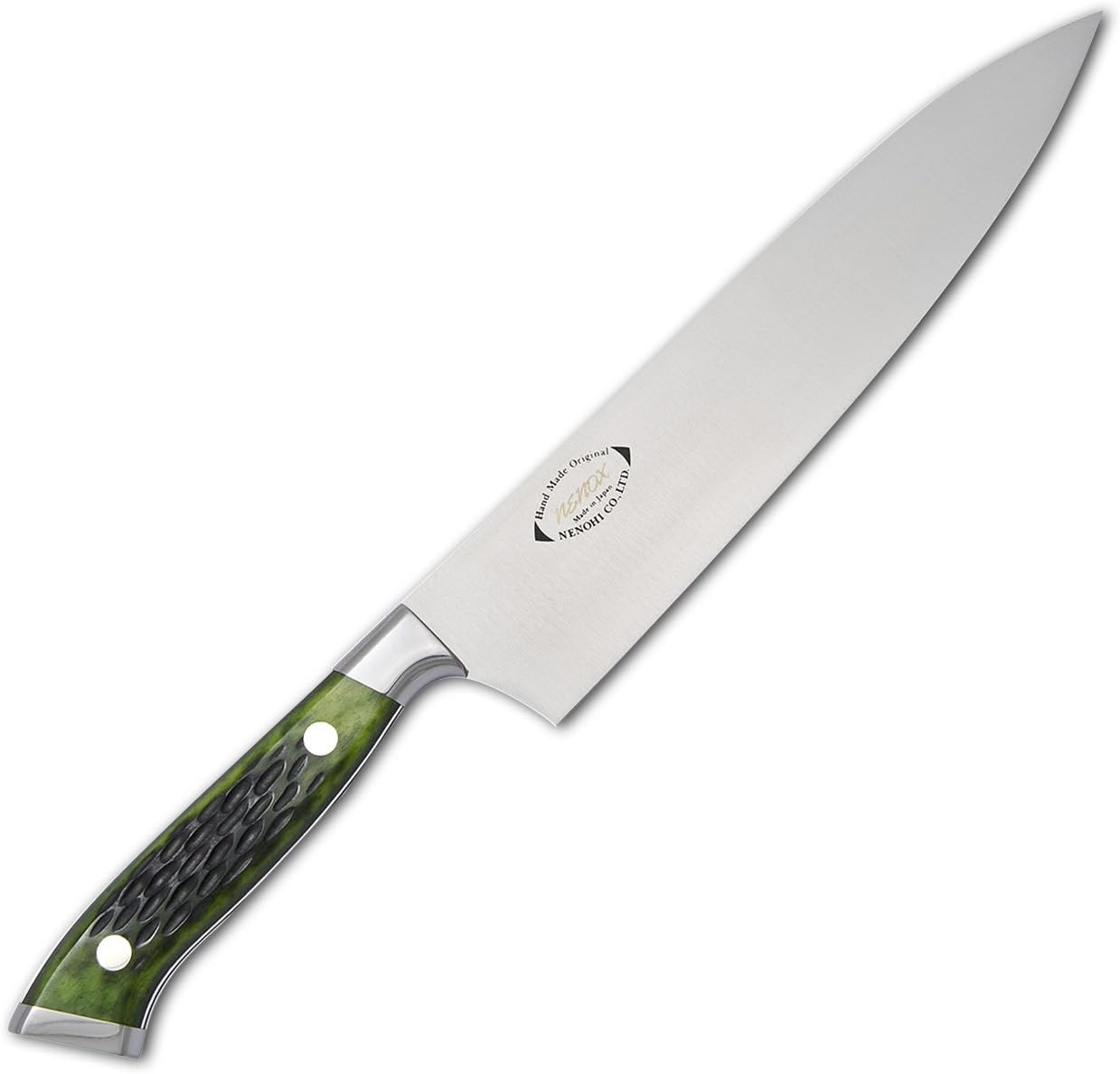 Nenohi Nenox Green Handle Gyutou 8.2" (21cm)