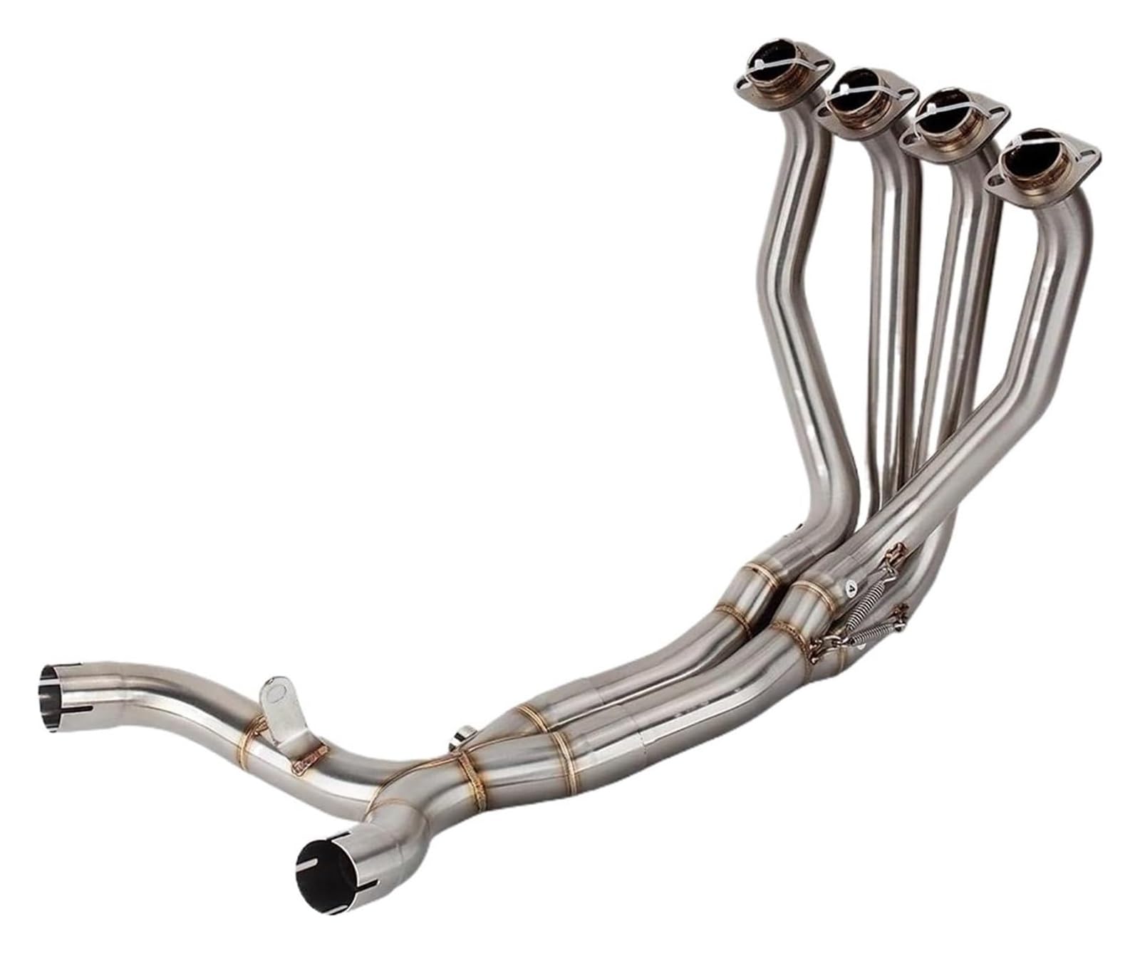 Para Kawasaki Z1000 2010-2020 Motocicleta Modificada Slip-On Doble Salida Silenciador Delantero Colector Escape Tubo Tubo Escape Motocicleta(A)