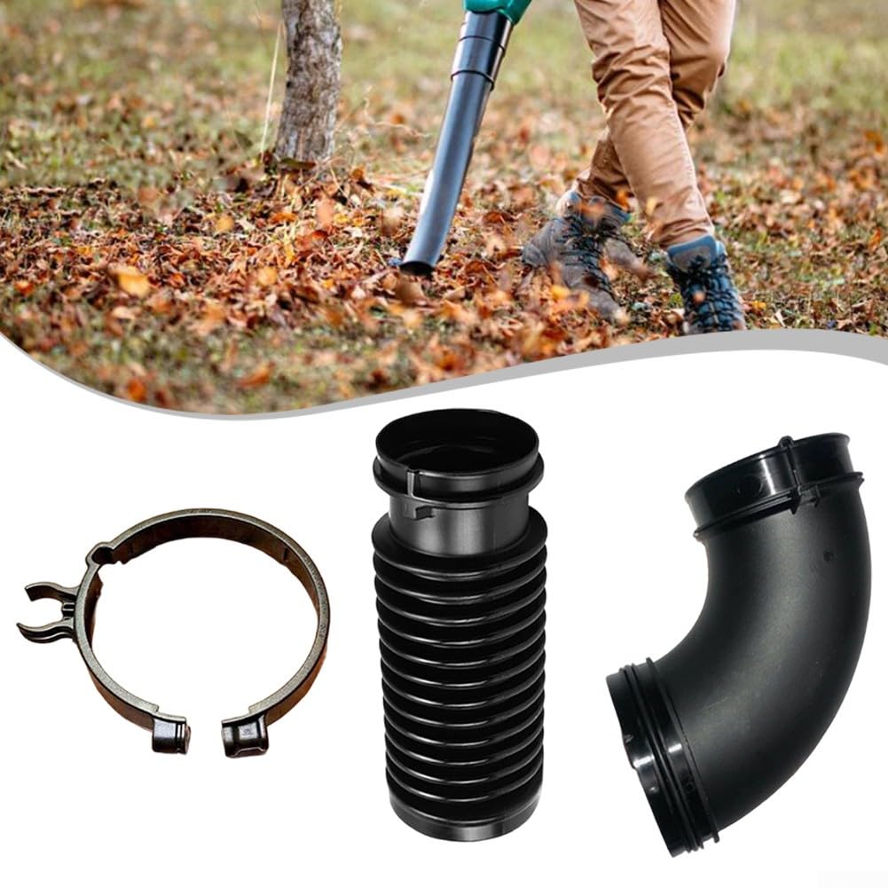 Kit de conducto de soplador de hojas con manguera corrugada flexible, tubo doblado y abrazadera para BR800 BR800X BR450 SR450 BR700 700X 800 800X piezas de repuesto negro