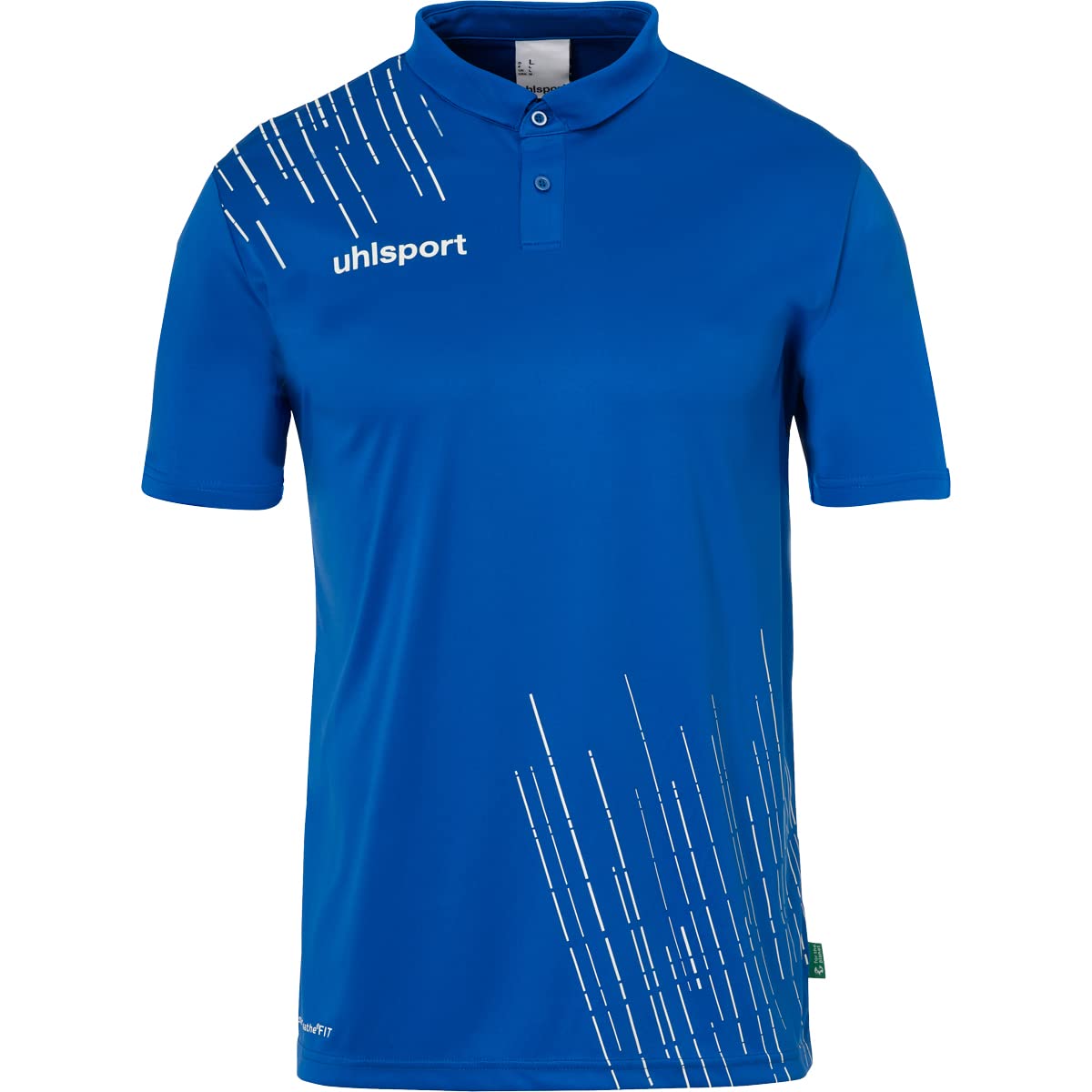 uhlsport Boys Sports Polo, Azure Blue/White., 152
