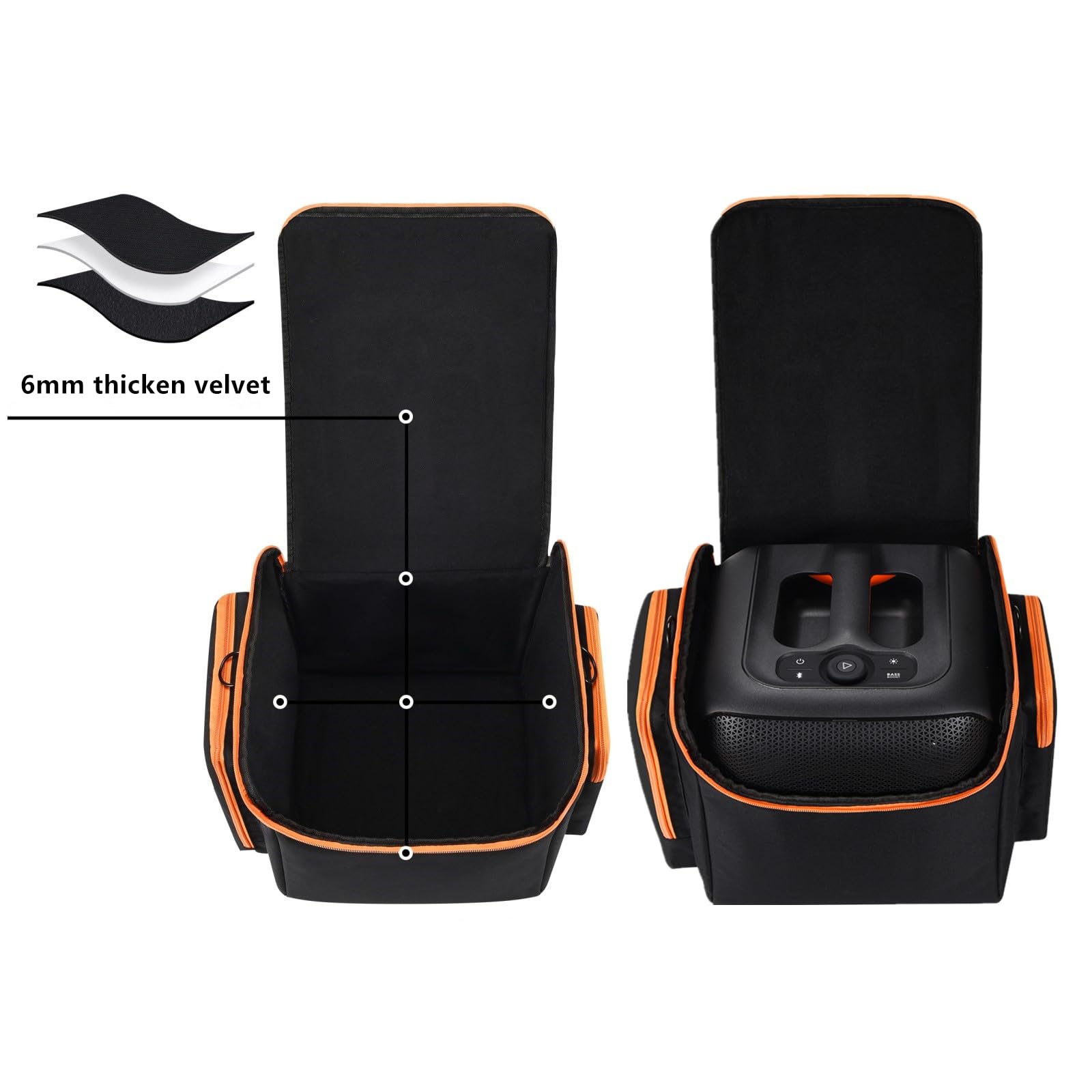 Housse de Protection pour JBL PartyBox Encore Enceinte de soirée Portable et Microphone sans Fil,Partybox Encore Essential Saoche Étui Sac Accessoires avec Bandoulière(Pas pour Encore 2)