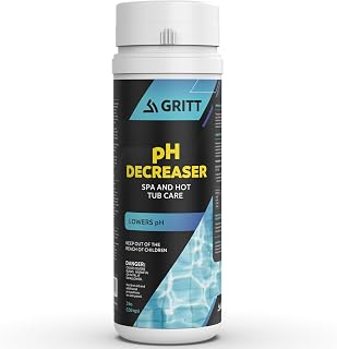 Gritt Commercial pH Decreaser | pH Down | Pool, Hot Tub and Spa pH Reducer | Sodium Bisulfate |High Alkalinity | Prevents Scale Build Up | Pool, Hot Tub and Spa Chemicals | Indoor and Outdoor | 3 lb