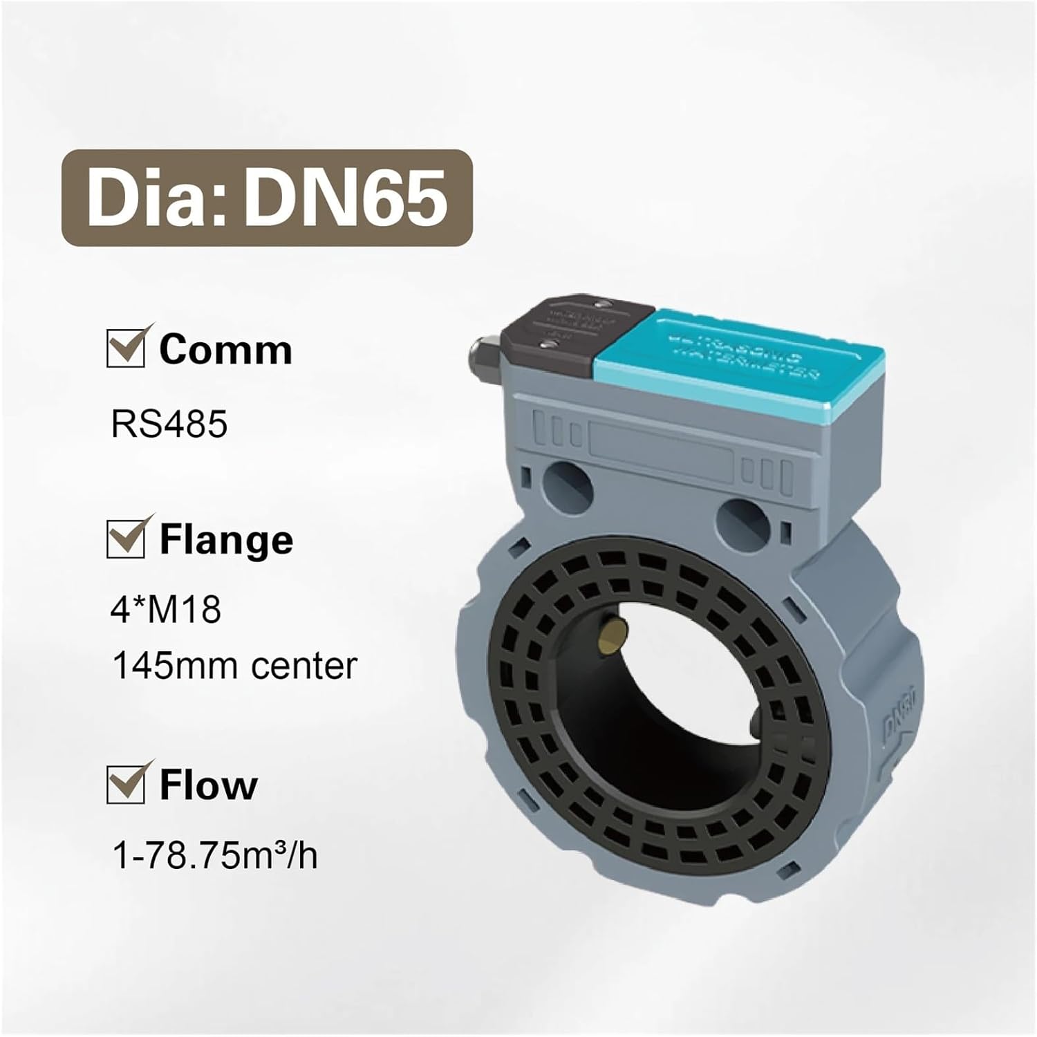 Ultrasonic Clamp-On Portable Liquid Flow Meter(DN65)