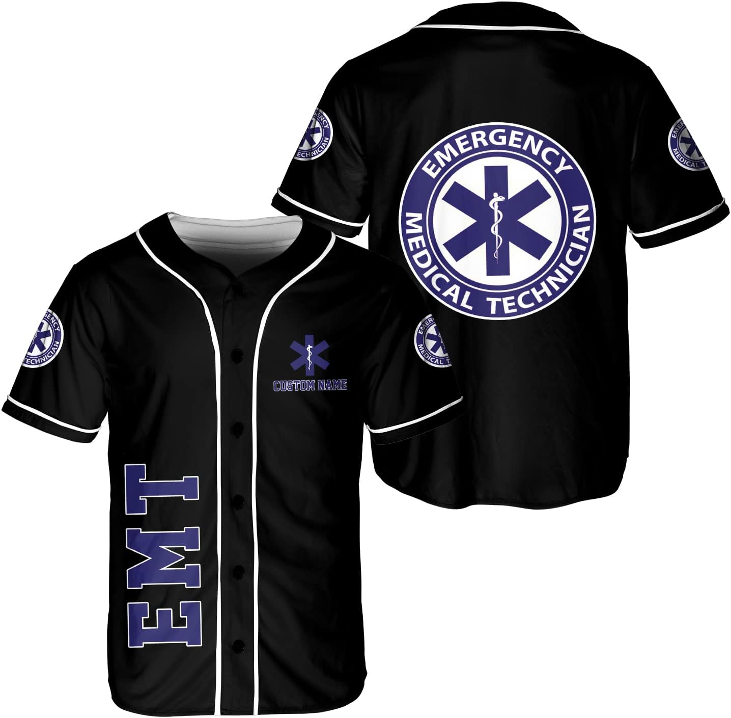 Personalized EMS Paramedic Baseball Jersey Shirt, EMS Paramedic Uniform Emergency Medical Technician Shirts