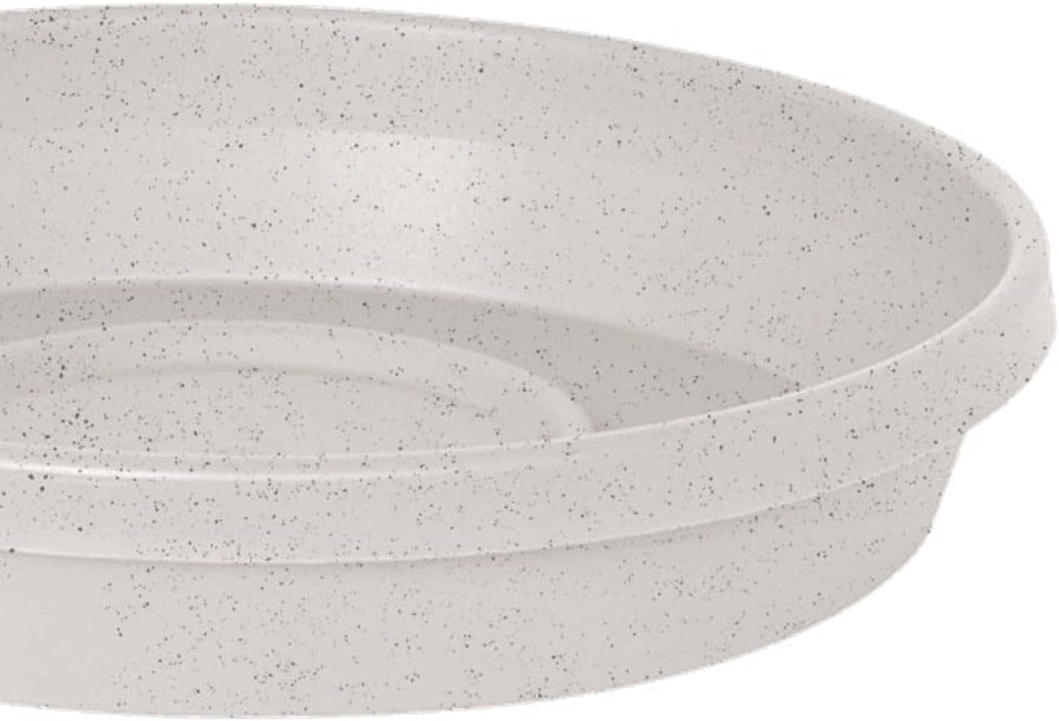 Bloem Terra Resin Saucer Tray: 17.5" Bottom Width - Vanilla Bean - Matte, Durable, Ribbed Bottom, Indoor and Outdoor, Fits 24" Terra Pots