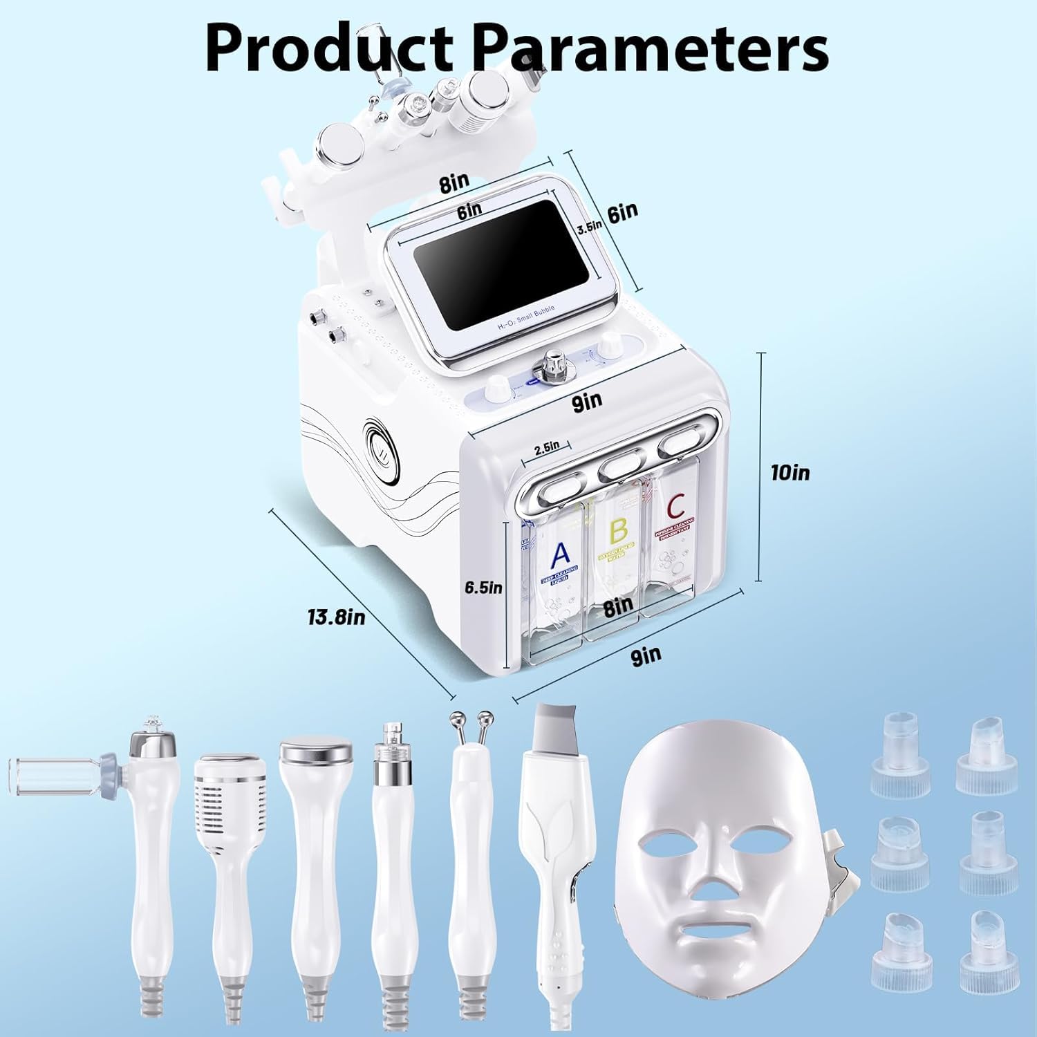 7 in macchina 1Multifunctional Hydrodermabrasion per la cura di pulizia della pelle