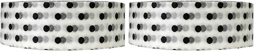 Wrapables Cinta adhesiva Washi con patrones coloridos, puntos blancos y negros (paquete de 2)