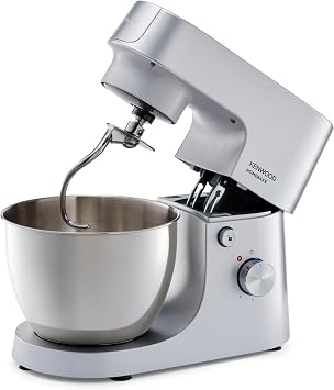 Kenwood Homebake Plus Kitchen Chef KHH01.120SI - Stand Mixer, Dough Kneader, Blender Apparatus, 1400 Watt, 5 Liter Stainless Steel Large Hopper, Anti-Splash Cover, 3 In-Chamber Apparatus