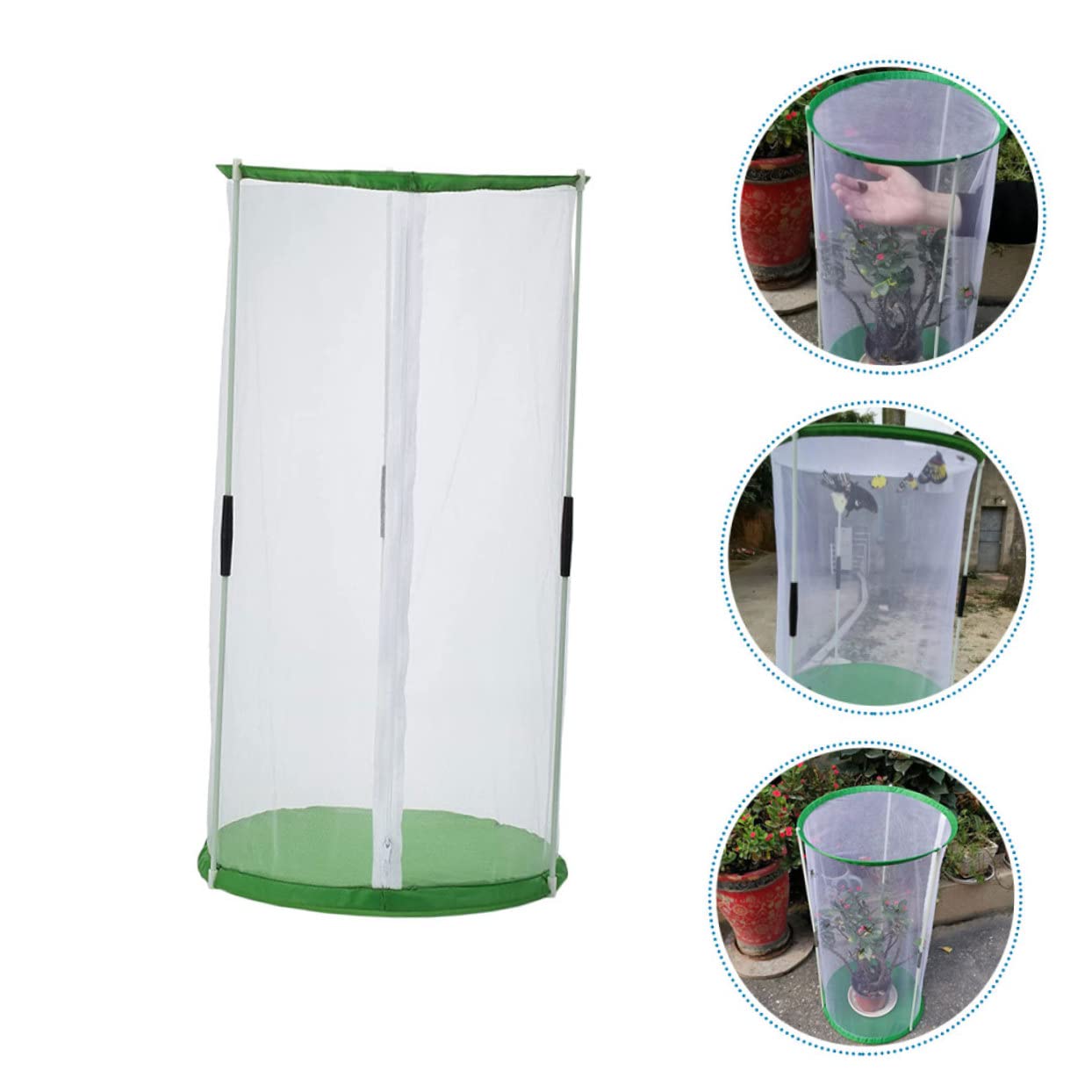 Leichter Insektenkäfig aus Polyester mit Reißverschluss Professionelles Schmetterlingshaus zur Beobachtung und Zucht als Sichtbarer Gartenkäfig für Schmetterlingsbeobachtung