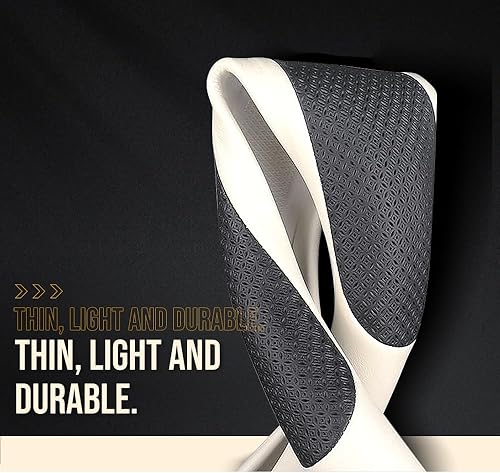 Miniatura 3 de Funda para volante, cómoda, antideslizante y elegante, para volante de Mercedes Benz (blanco y negro)