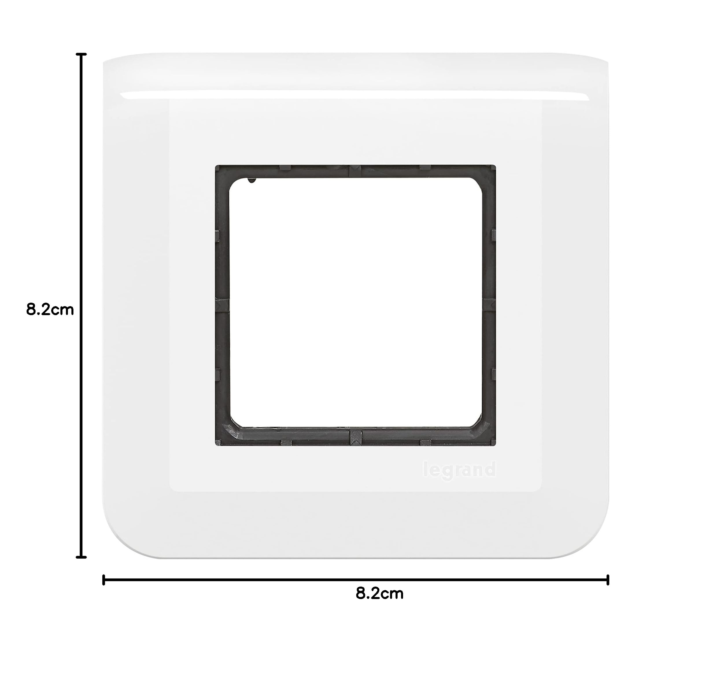 LEGRAND Plaque Mosaic Avec Support Fixation À Vis 2 Modules Blanc Brillant Montage Encastré