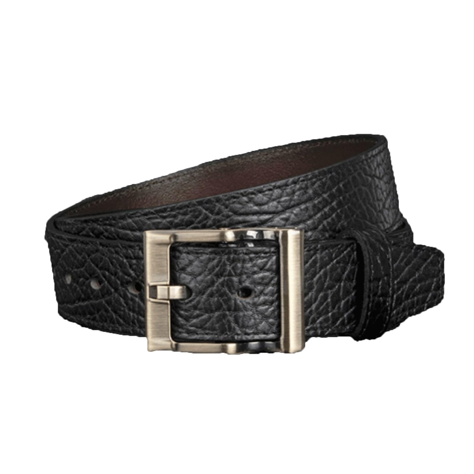 KRXSOBNV leather belt, Vintage Belt Men for Dress Casual Golf Jeans Pants Alloy Buckle Men's Belts Leather(Black,130cm)