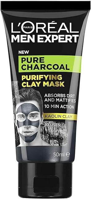 L'Oréal Men Expert Pure Charcoal Purifying Black Clay Face Mask for Men 50 ml