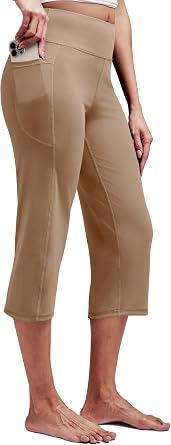 Alaroo Capri Pants for Women High Waisted Yoga Pants with Pockets - Cropped Workout Leggings for Athletic, Casual Summer