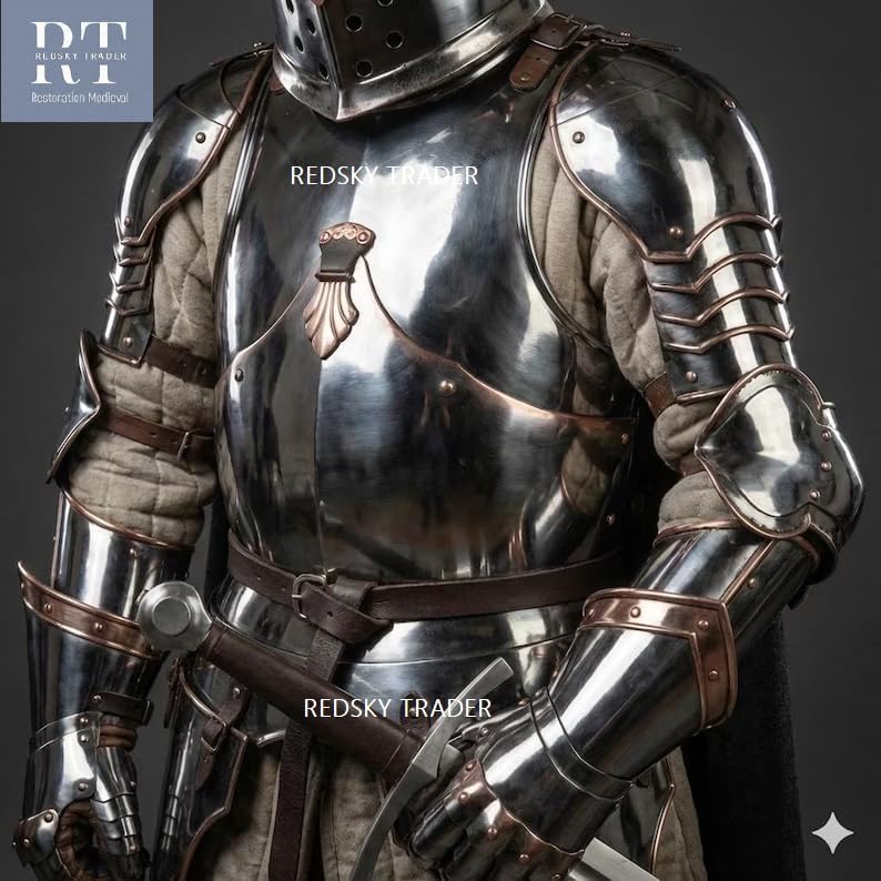 Medieval Armor Suit Costume – Knight Warrior Outfit for Halloween & Birthday Gift