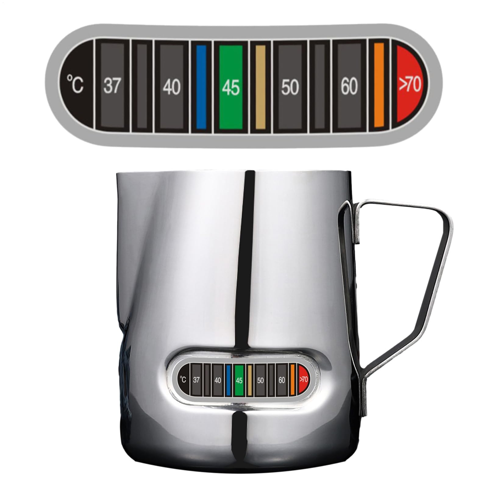 Liquid Crystal Thermometer Strip Set, Temperature Indicator Stickers for Bottles, Easy Read Adhesive Display for Coffee Cups, Fermentation, Brewing, Beverages, 2.34x0.74 Inches