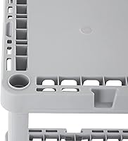 Vista 8 de Gracious Living 4 Shelf Knect-A-Shelf Ventilated Light Duty Storage Unit Organizer System for Home, Garage, Basement, and Laundry, Gray.