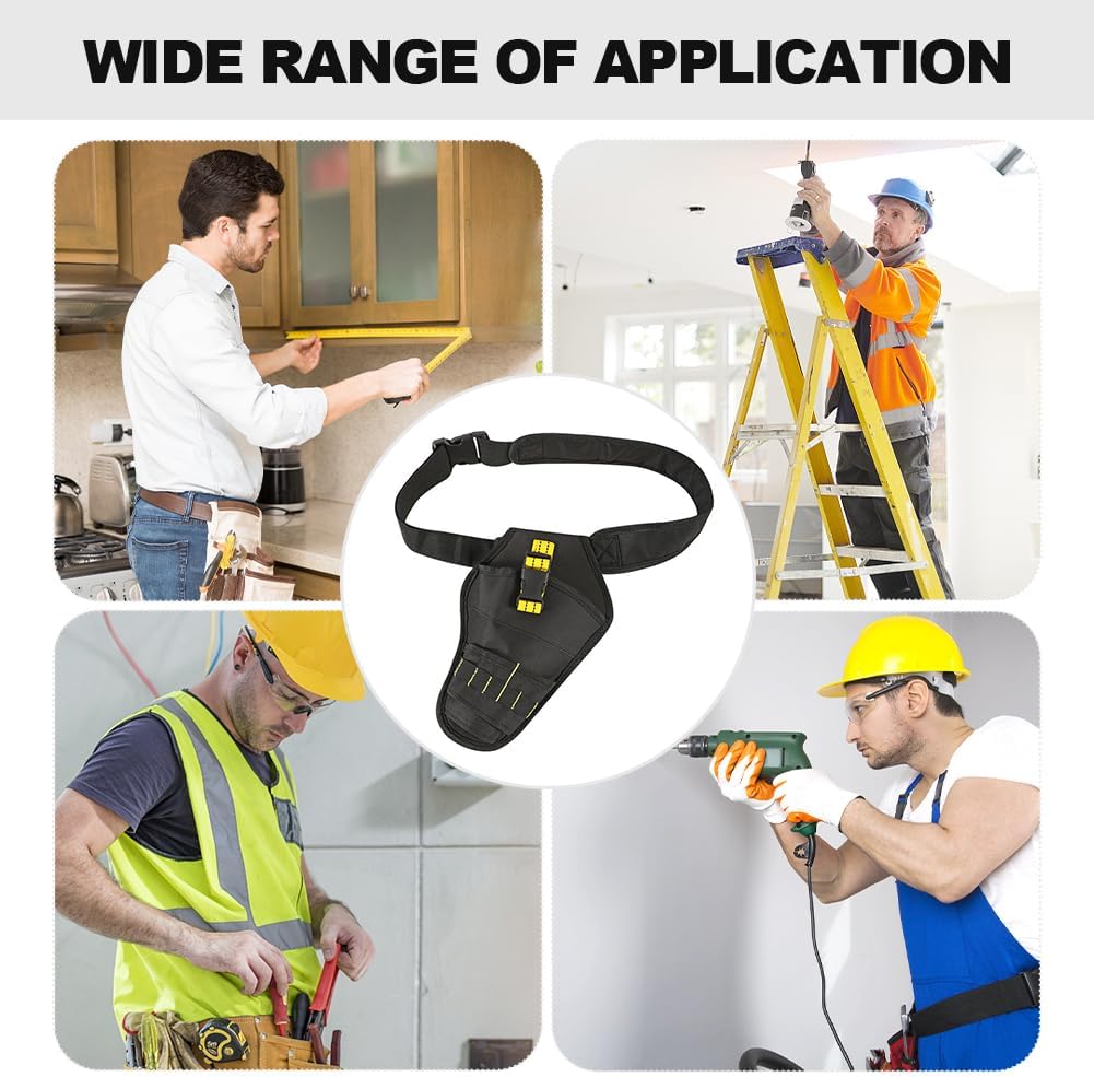 Drill Holster, Heavy Duty Impact Driver Holster, Professional Tool Holster, Specialist Driver Tool Bag Drill Holster Tools and Drill Bits, Oxford Fabric - Image 6