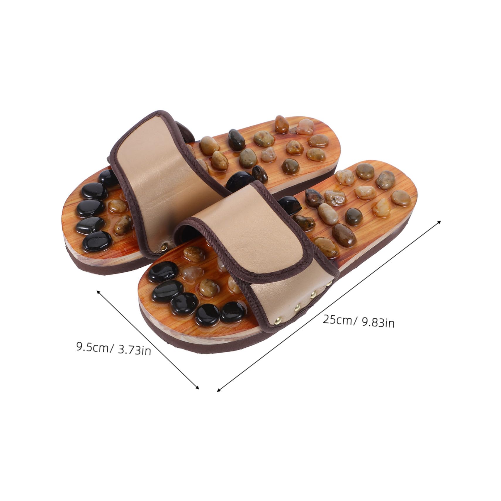 Fußmassage Slipper mit Akupressur pebbles Massagepantoffeln für Herren und Damen Therapie Sandalen zur Durchblutungsförderung Bequeme Wiederverwendbare Hausschuhe