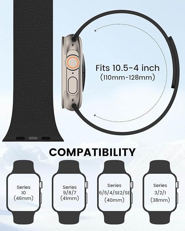 Magnetic Silicone Band Compatible with Apple Watch Band by BandSmith - Used condition - Image 5