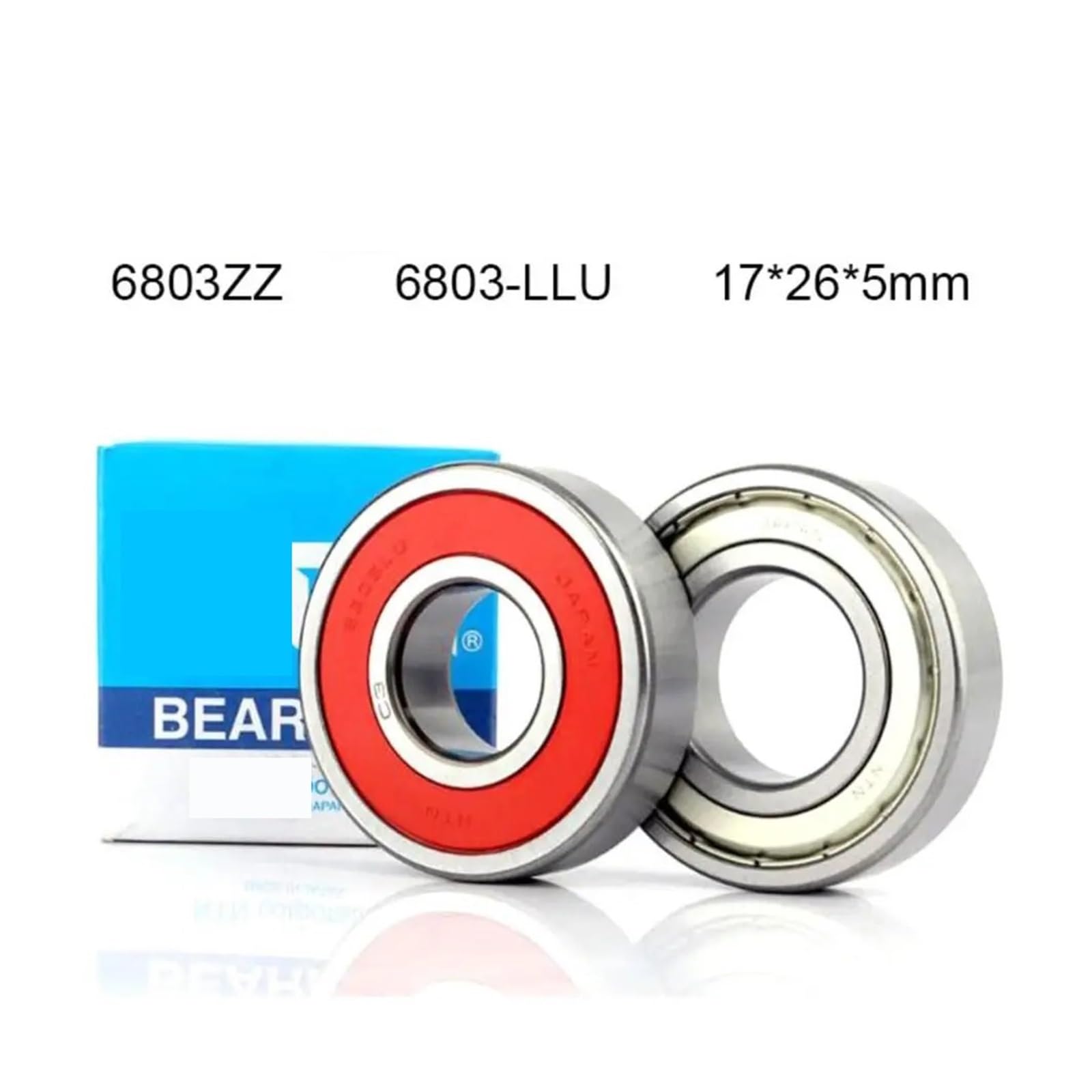 5/10Pcs 6803-ZZ 6803-LLU ABEC-9 Ball Bearing 17x26x5mm Deep Groove 6803(Ntn 6803-zz,5Pcs)