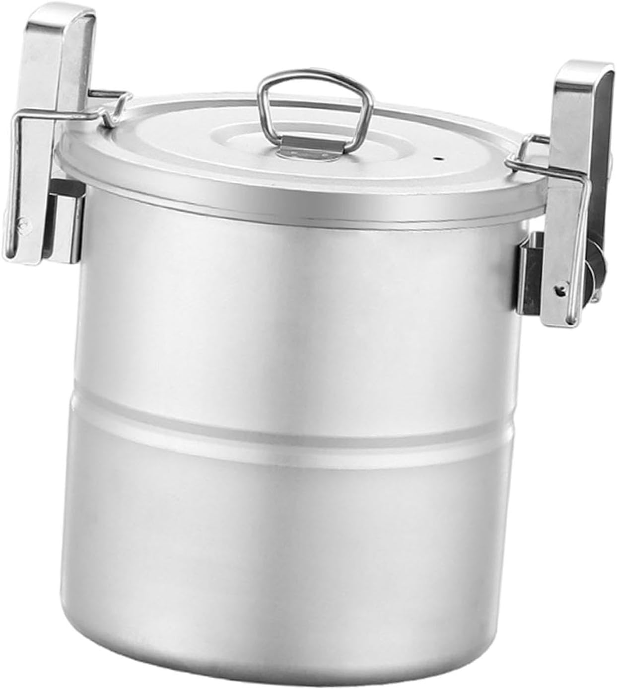 kowaku Camping Rice Cooker Rice Cooking Pot with Lid Nonstick 304 Stainless Steel Small Steamer Cookware for Fishing Picnic Survival, 2 to 3 People