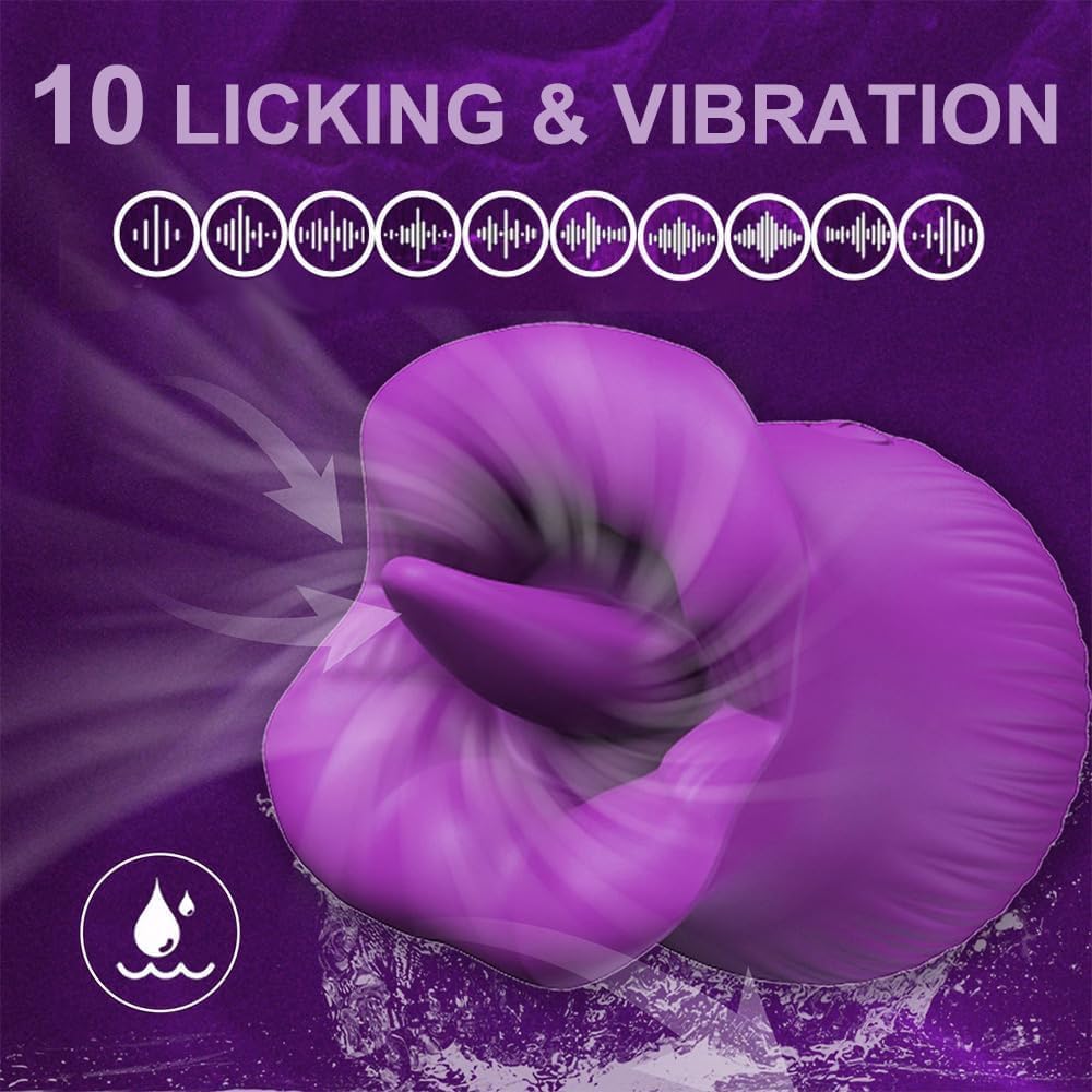 Vibrateirse for Women Today Adult, Rose Viboatorr with Tongue, Women Viboators Toys Powerful 2025 Enhanced Rose Vibratoer Stimulator 10 Speed for Womens 25J9466