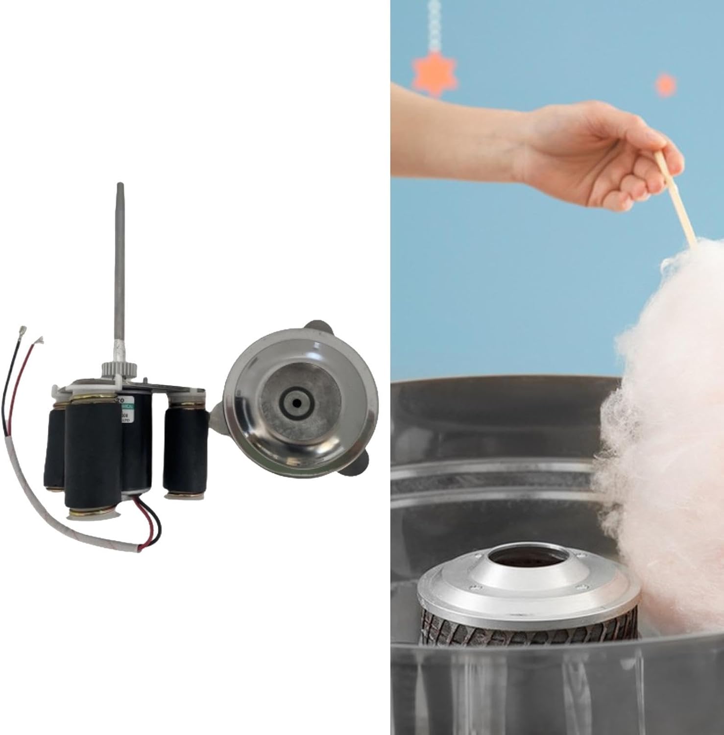 Candy Floss Maker Heating Head with Motor for Party Use, Plug Type