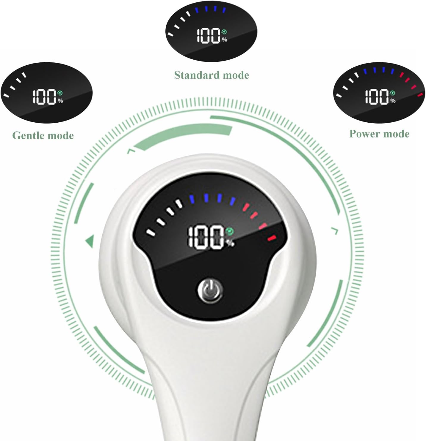 Electric Body Brush, 5 in 1 Cordless Rechargeable Bath Brush, 3 Speed Silicone Body Scrubber, LCD Display Detachable Rotating Body Brushes, Waterproof Back Brushes for Clean Exfoliate Massage (Green)