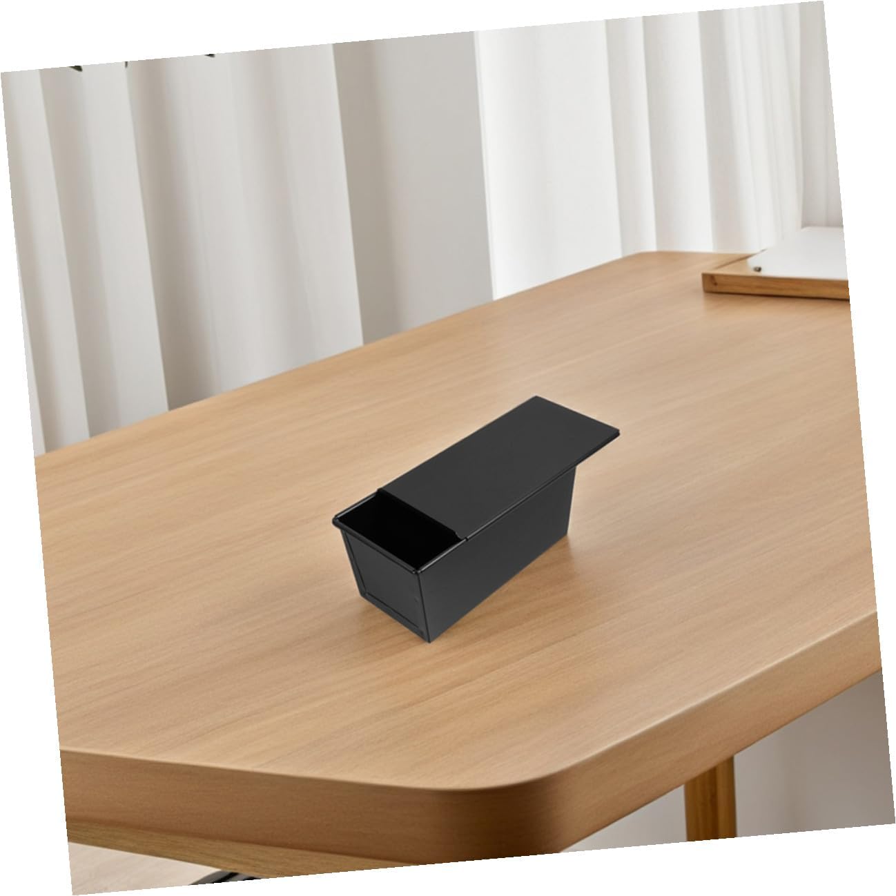 Stainless Iron Loaf Pan with Sliding Lid Nonstick Bread Pan 1000g Capacity Bakeware for Homemade Toast Baking and Kitchen Use