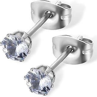 swars ピアス サージカルステンレス 金属アレルギー対応 選べる16カラー ユニセックス ジルコニア 両耳 2個セット