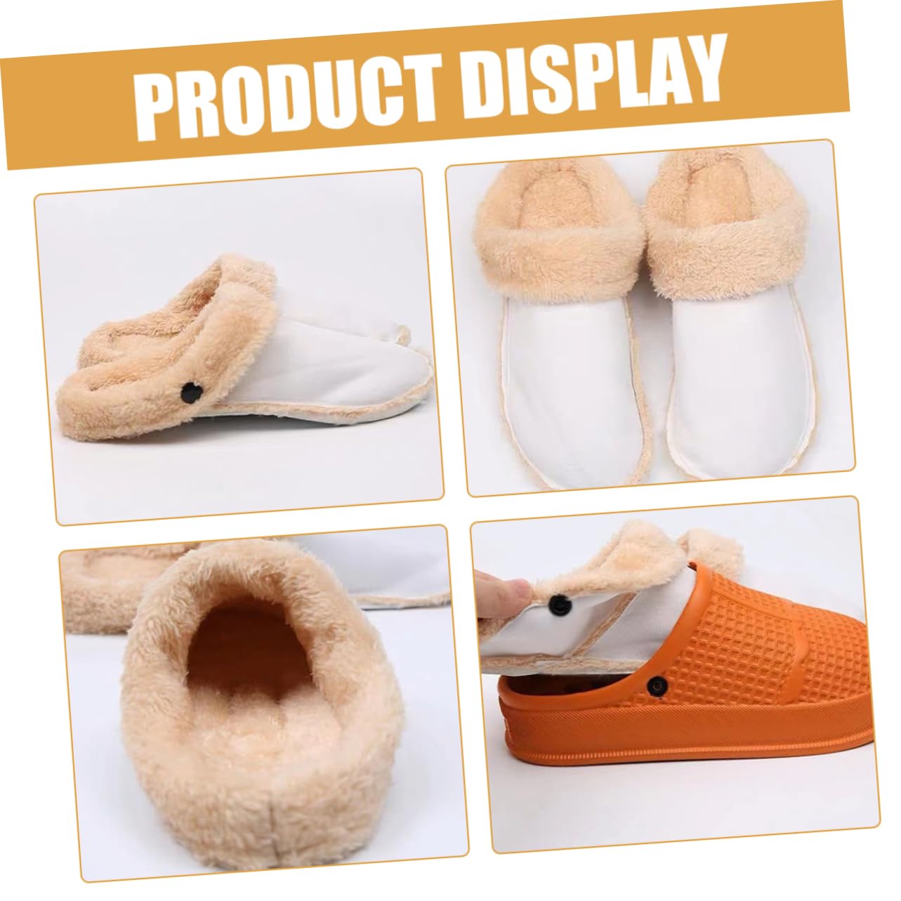 4pares Plantillas De Invierno Fluffy Inserciones Calientes y Desmontables Para Zuecos Aislantes y Cómodas Para Hombres y Mujeres Calzado De Invierno