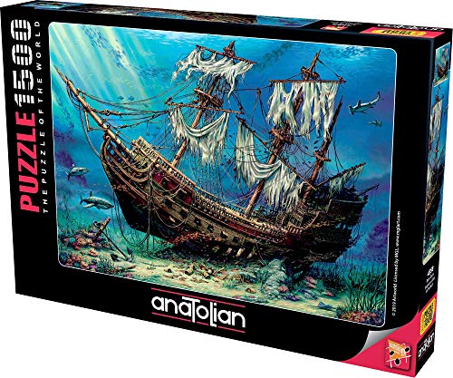 Anatolian Puzzle - Shipwreck Sea, 1500 Piece Jigsaw Puzzle, #4558 (Ana4558) Multicolor #TOP8