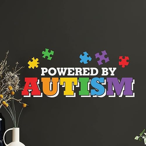 Miniatura 2 de Calcomanía de vinilo con autismo para decoración de pared, calcomanía para concienciación del autismo, para pared, apoyo autista, rompecabezas,