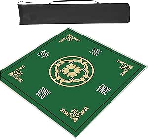 YXLYFDLY Vierkante Mahjong-mat met rubberen achterkant, zachte en YXLYFDLY Vierkante Mahjong-mat met rubberen achterkant, zachte en