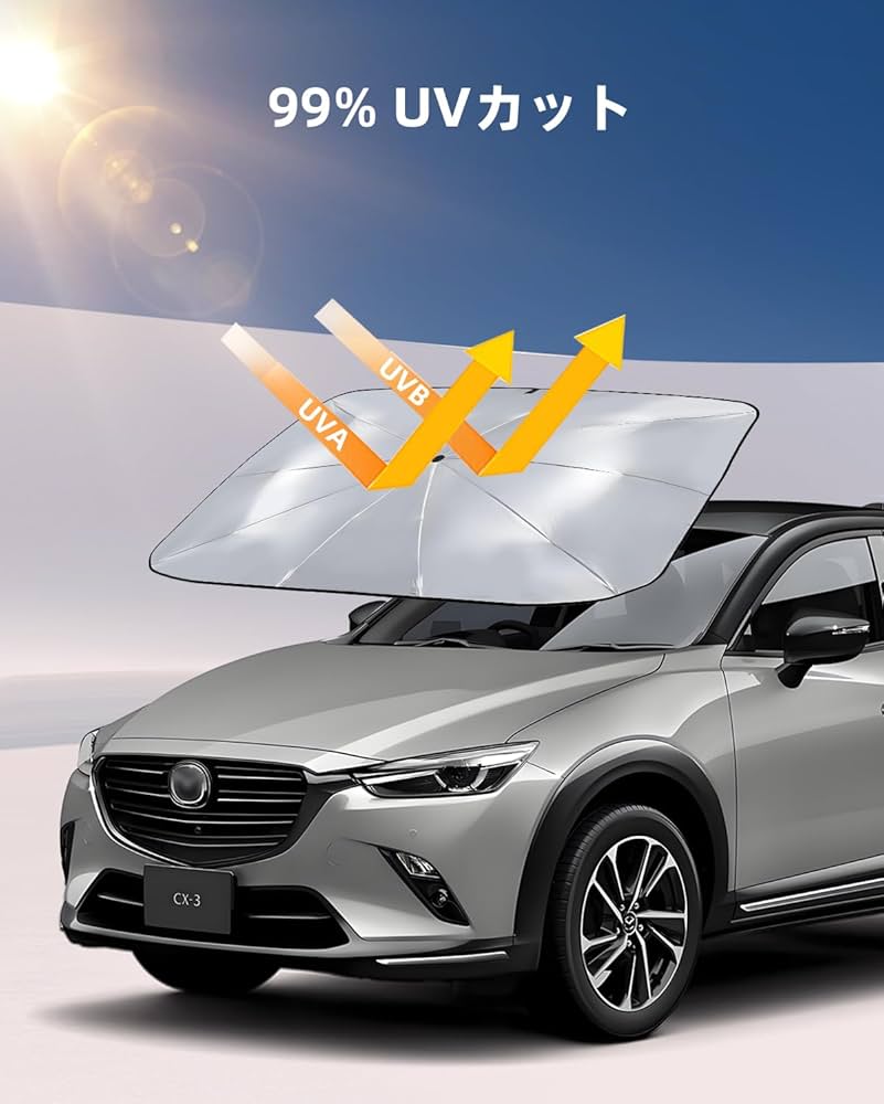 CX-3 グレー サンシェード マツダ サンシェード 車 CX-3 メッシュサンシェード メッシュ