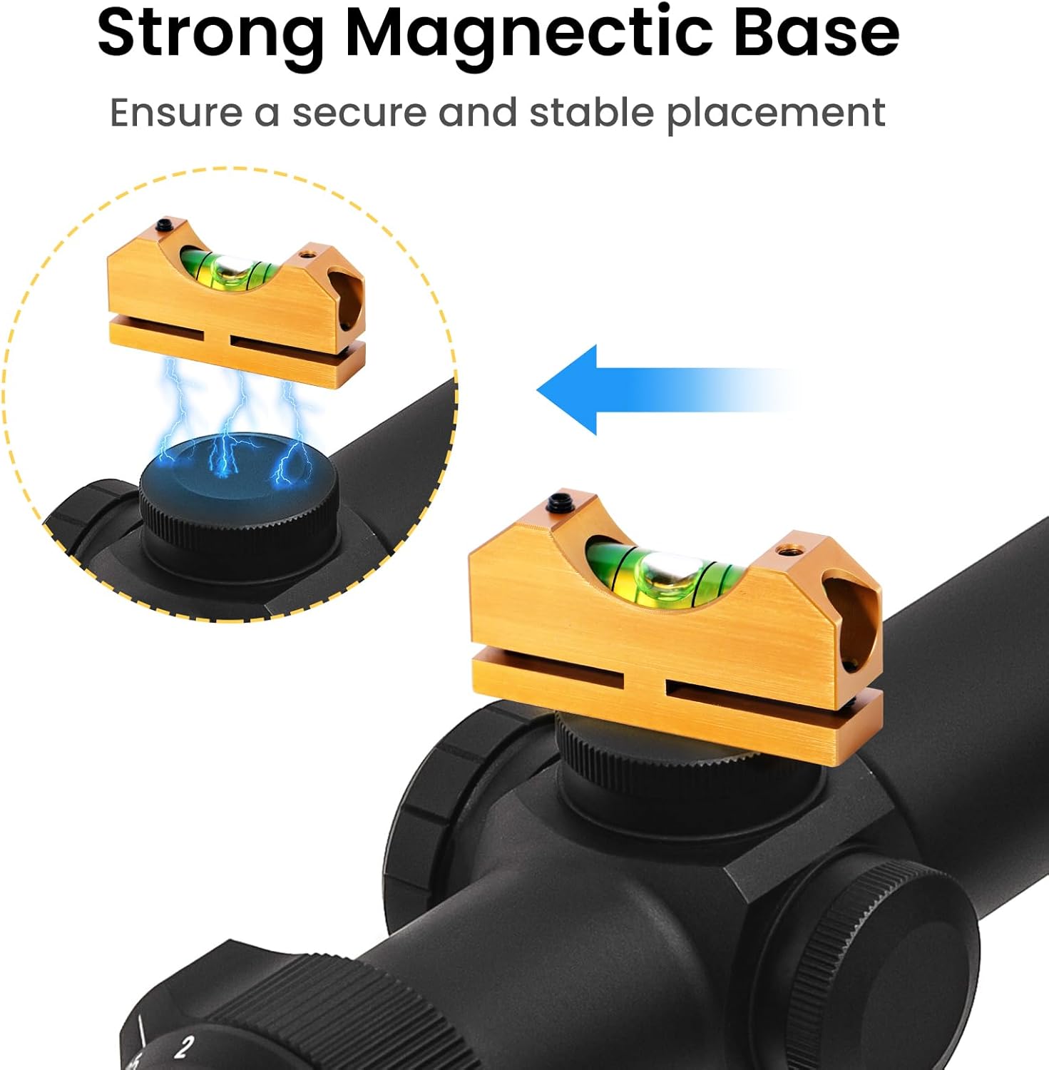 Scope Leveling Kit, Professional Scope Level Universal Scope Mounting Kit with High-Precision Bubble Magnetic Base, Heavy-Duty Rifle Scope Leveling Kit