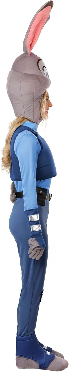 Disney Zootopia Judy Hopps Costume for Women - Includes Shirt, Pants, Vest, Belt, Tail, Badge, Gloves & Bunny Headpiece