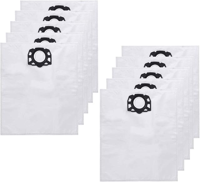 Rediboom 10 Pack Replacement Filter Bags for for Karcher MV4 MV5 MV6 WD4 WD5 WD6 Wet & Dry Vacuum Cleaner