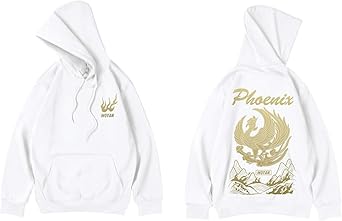 XYXIONGMAO Fashion Street Men's Japanese Hoodie Oversized Couple Sweater Golden Phoenix