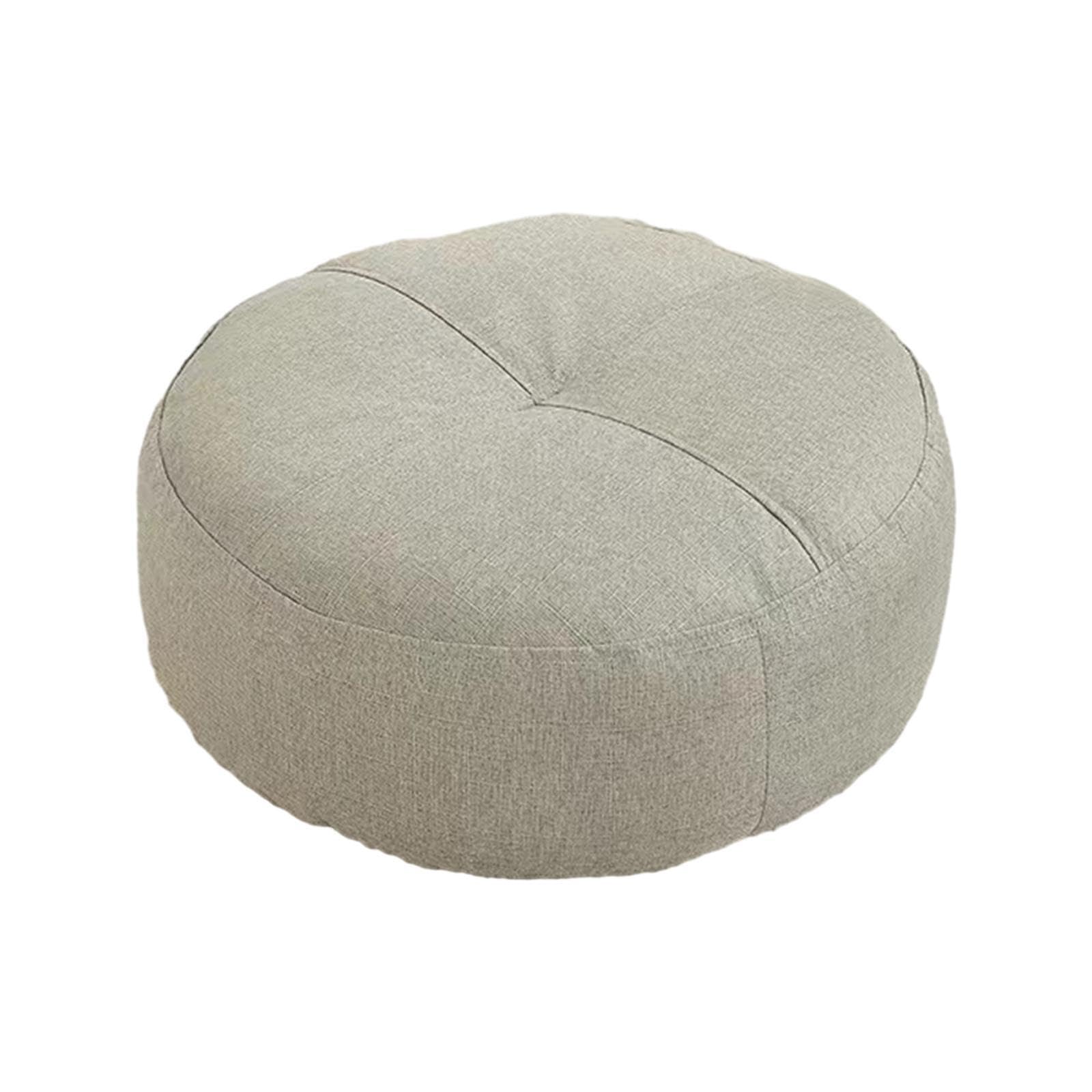 Qixcxaz Light Gray Cozy Round Floor Cushion For All Ages Relaxation Meditation And Decorative Indoors And Outdoors Lazy Seat Meditation Cushion Floor Seating Bedroom, 40X15cm