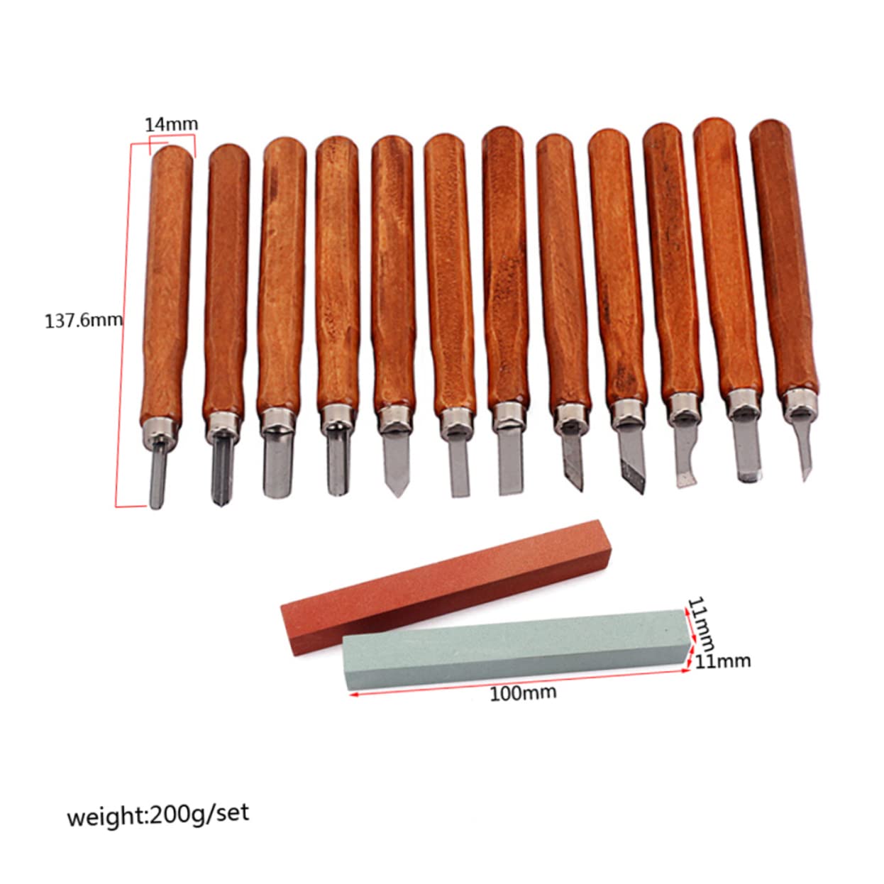 Mikinona Set Di 12 Strumenti Per La Riparazione Di Chitarre Pietre Abrasive Per La Manutenzione Di Chitarre Acustiche Accessori Artigianali
