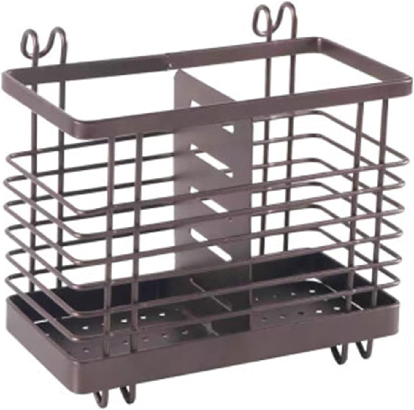 Kitchen Utensil Holder Chopstick Holder Hanging Table Dual-purpose Kitchen Perforated Chopstick Cage Drain Stand for Kitchen Counter (Color : Black Size : 10x13.5x16cm) (Black 10x13.5x16cm)