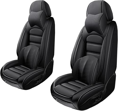 2 fundas de asiento para Mazda 2 2011-2023, fundas de asiento de automóvil de cuero, impermeables, suaves, cómodas fundas de asiento de automóvil