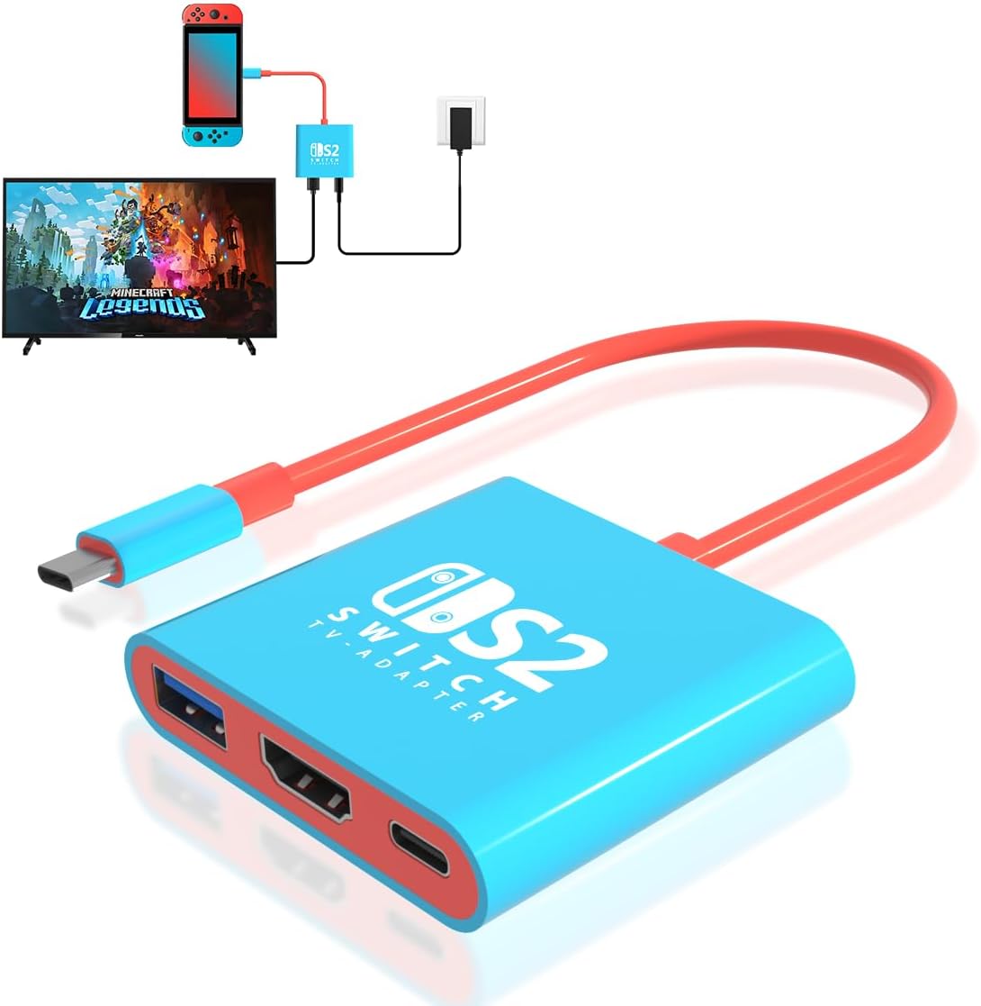 Switch Docking Station for Nintendo,Switch Dock Adapter Compatible Switch OLED/Steam Deck Support 4K60HZ Switch TV Dock Mode with HDMI2.0,Portable Nintendo Switch Docking Station(Not for Switch2)