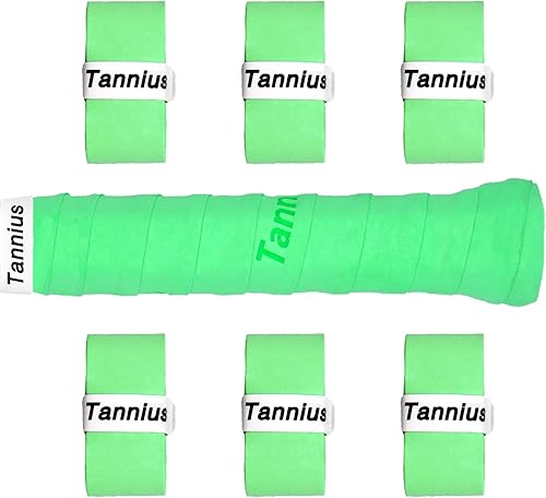 Cinta de agarre para raqueta de tenis, paquete de 6 empuñaduras de tenis, absorbente y mejorada para raqueta de tenis