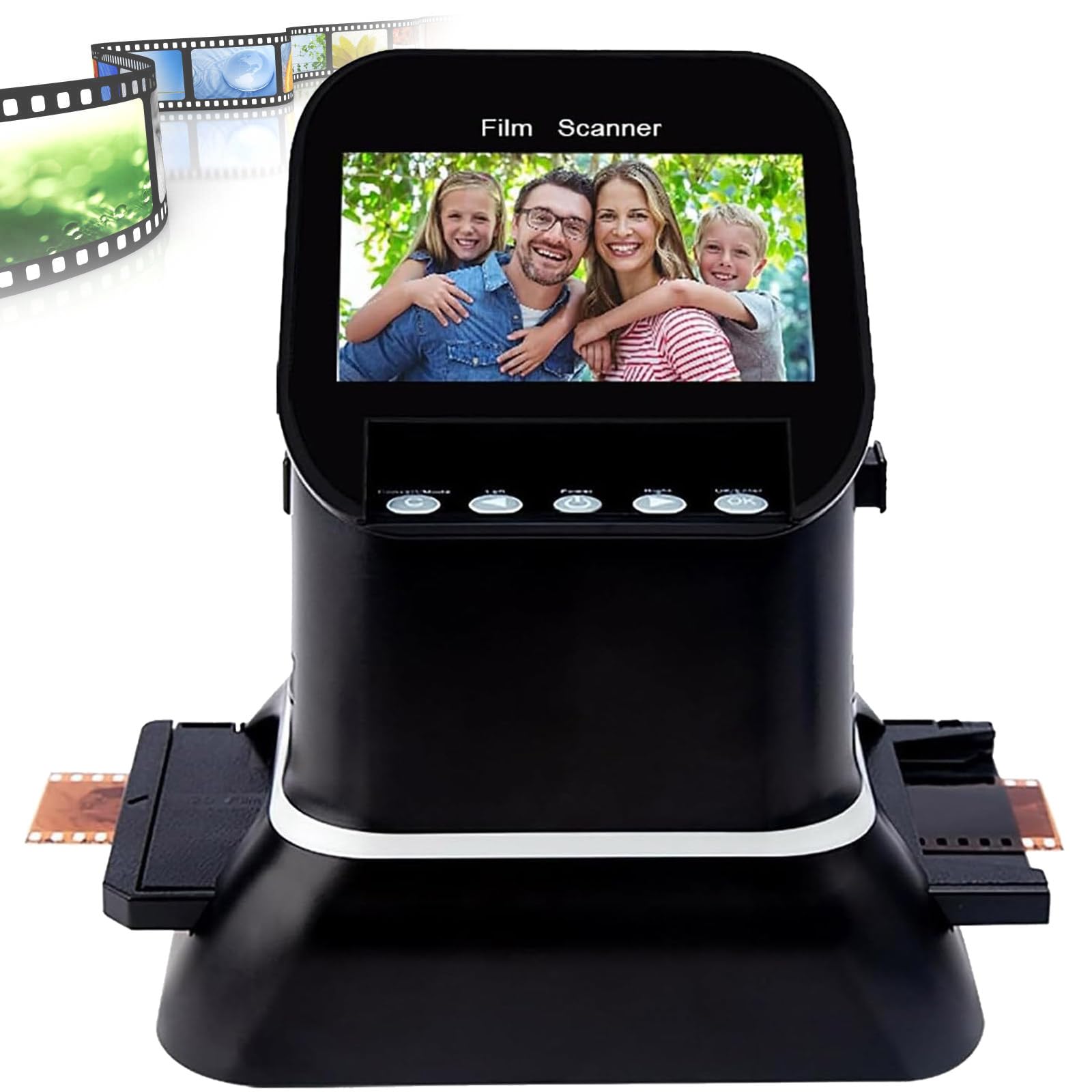 Scanner per Diapositive e Negativi, Scanner per Film Professionale 22MP 35mm e 120 Formato Medio con Schermo LCD 4,3" Digitalizzatore di Immagini