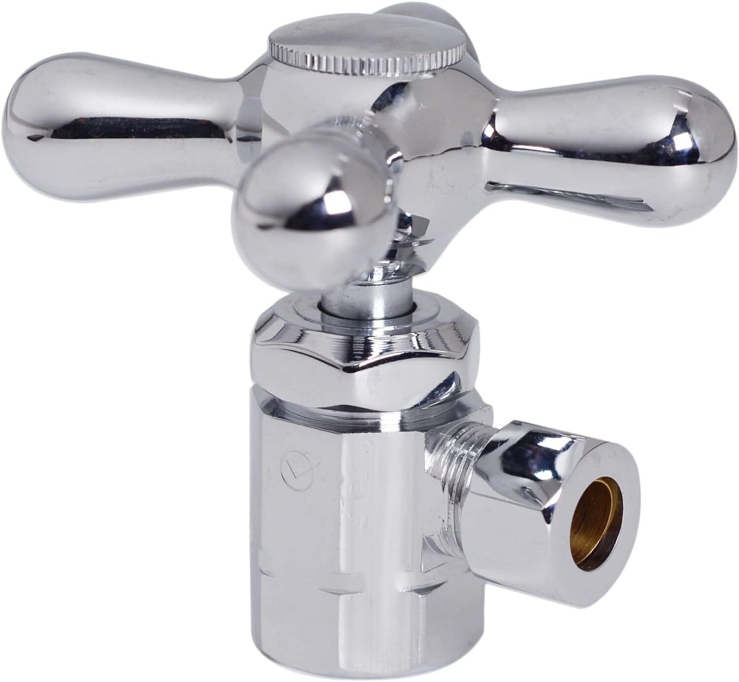 HomeStock Toilet Kit Chrome Finish - 1/2" IPS x 3/8" OD - Bathroom Angle Stop Kit with Riser
