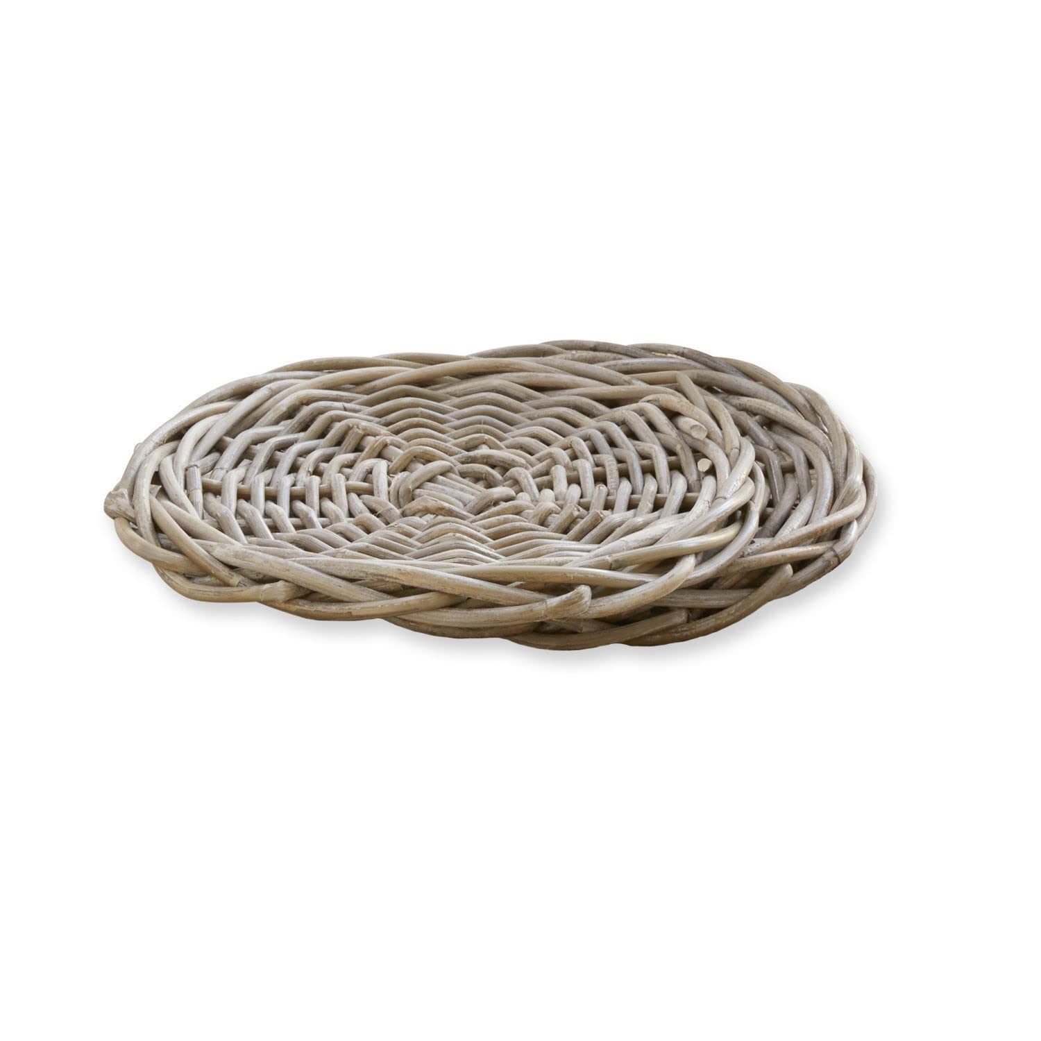 LOBERON Platzteller 2er Set Bland, handgeflochten, zeitloses Design, mediterranes Flair, Platzset, Tischdekoration, Tischaccessoires, Rattan, braun