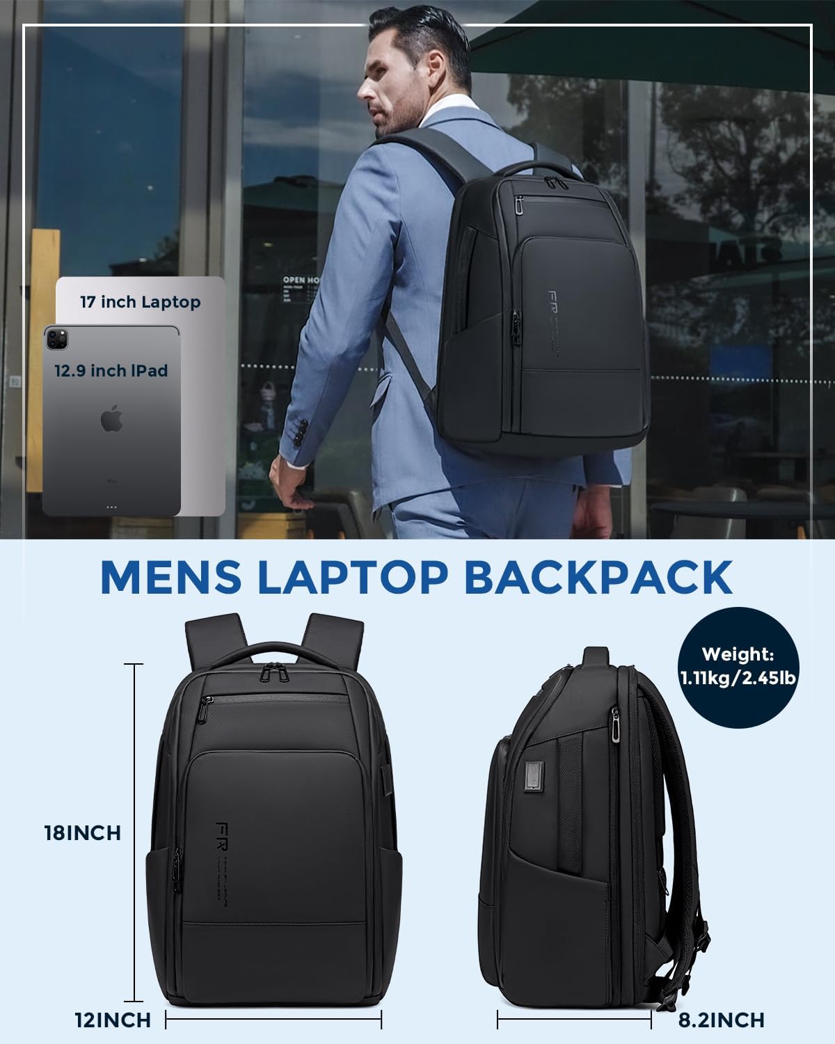 17 Inch Travel Laptop Backpack, Water Resistant Jamaica Ubuy